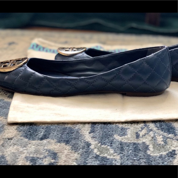 Tory Burch Quinn quilted ballet flat Navy - Picture 8 of 12